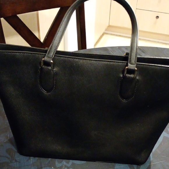 Kate Spade Classic Black Leather Tote - Picture 9 of 12